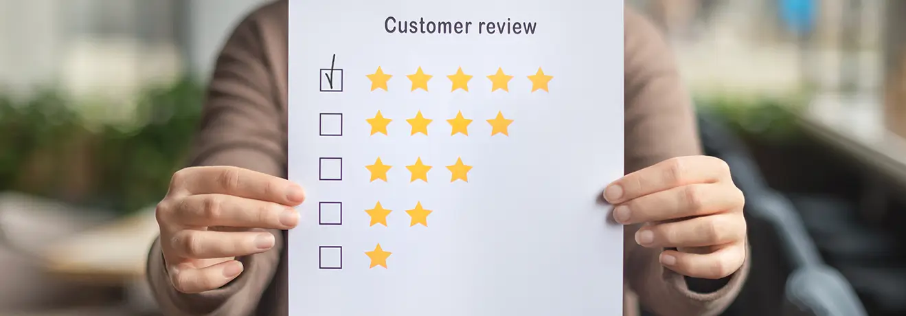 customer reviews and testimonials. 